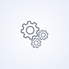 Mechanism, gear, cogwheel, setting, vector best gray line icon