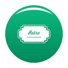 Old label icon. Simple illustration of old label vector icon for any design green