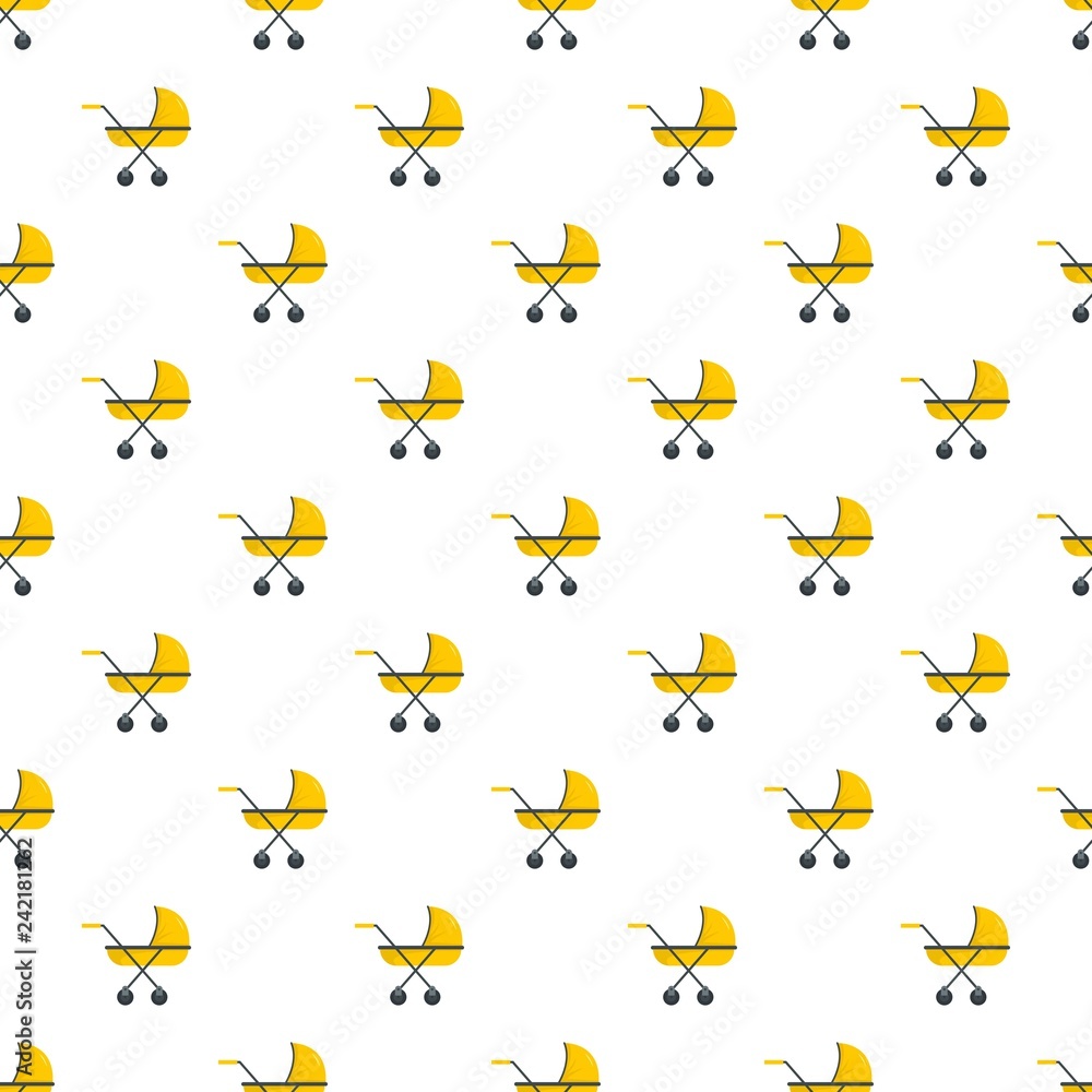 Aufkleber modern baby carriage pattern seamless vector repeat for any web design