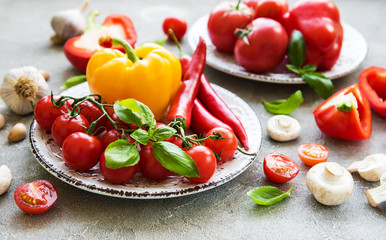 Set of vegetables