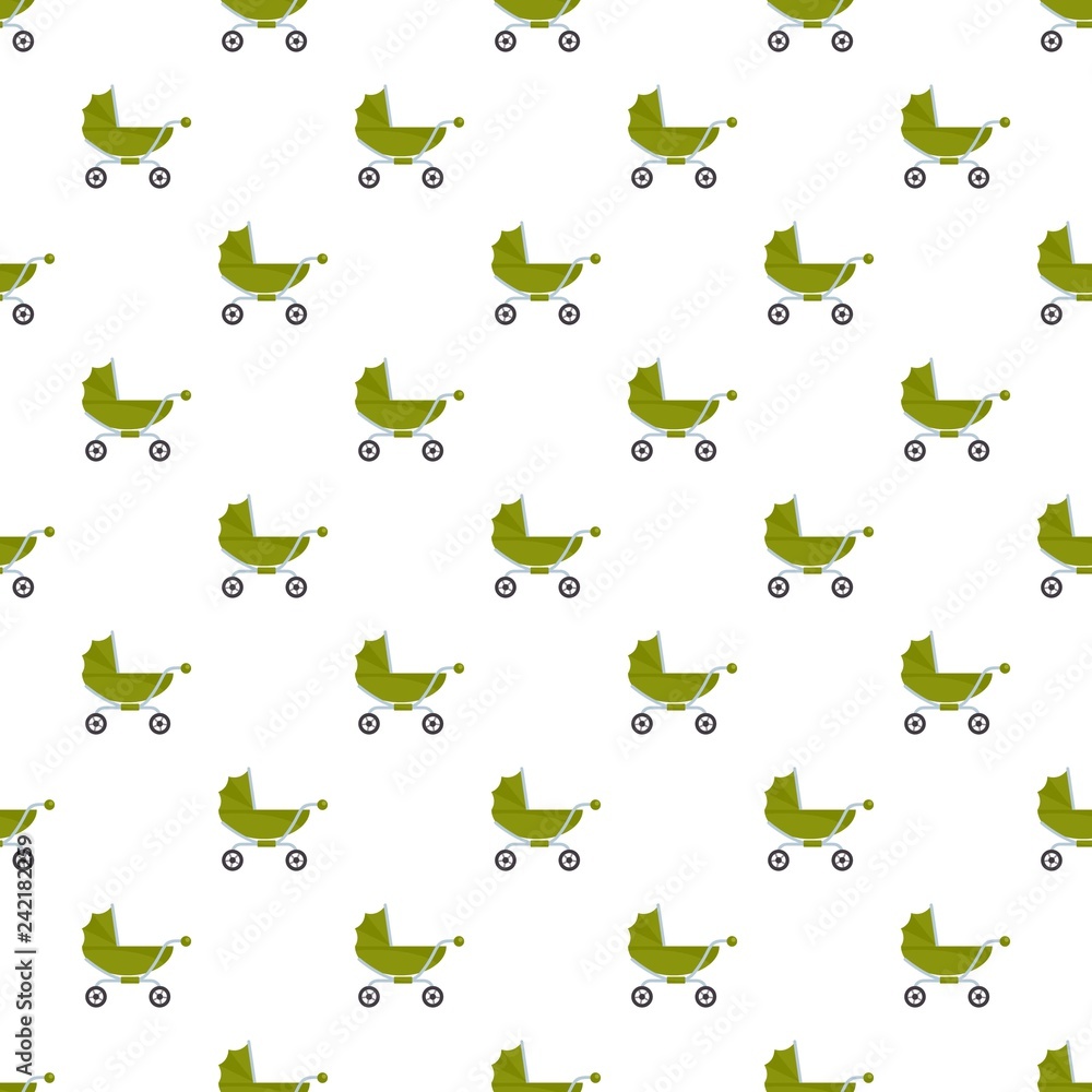 Poster classic baby pram pattern seamless vector repeat for any web design