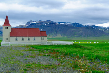Secluded church in the Snaefellsnes