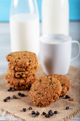 Rye cookies with chocolate