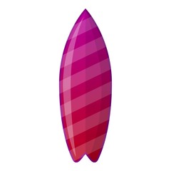 Purple surfboard icon. Cartoon of purple surfboard vector icon for web design isolated on white background
