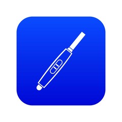 Pregnancy test with positive pregnant icon digital blue for any design isolated on white vector illustration