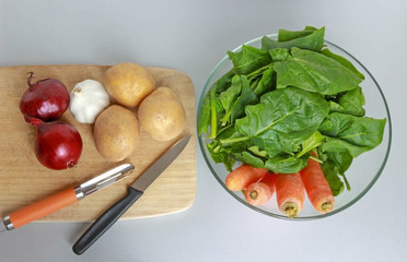 cooking a healthy vegetarian meal