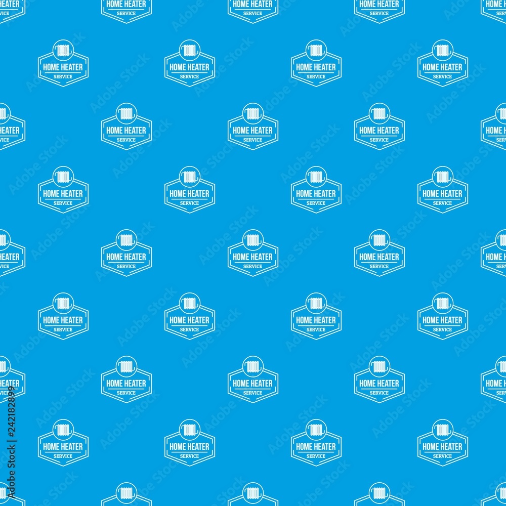 Poster heater pattern vector seamless blue repeat for any use
