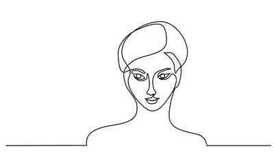 Abstract portrait closeup of pretty young woman