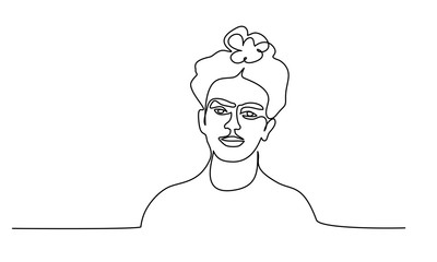 Abstract portrait closeup of pretty young woman