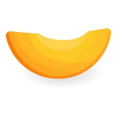 Raw piece peach icon. Cartoon of raw piece peach vector icon for web design isolated on white background
