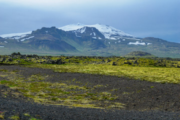 Fototapeta premium Landscape and the Snaefellsjokull volcano
