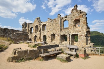 Ruins of Oybin castle, Oybin, Saxony, Germany, 16 August 2018