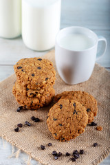 Rye cookies with chocolate