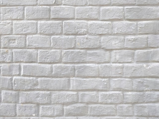 white brick wall background in old room