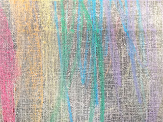 Closeup of painting palette, texture painting with multi-colored crayons