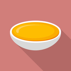 Honey plate icon. Flat illustration of honey plate vector icon for web design