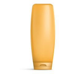 Sunscreen bottle icon. Realistic illustration of sunscreen bottle vector icon for web design