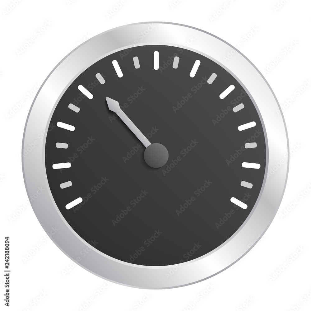 Aufkleber speedometer icon. realistic illustration of speedometer vector icon for web design