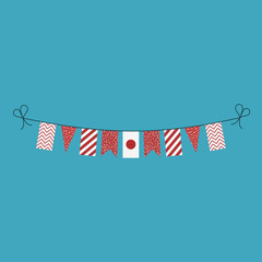Decorations bunting flags for Japan national day holiday in flat design. Independence day or National day holiday concept. © wavemovies