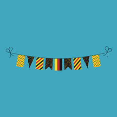 Decorations bunting flags for Germany national day holiday in flat design. Independence day or National day holiday concept.