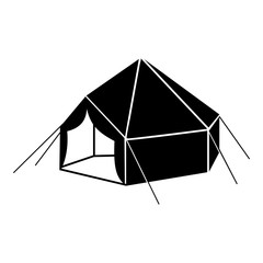 Camp tent icon. Simple illustration of camp tent vector icon for web design isolated on white background