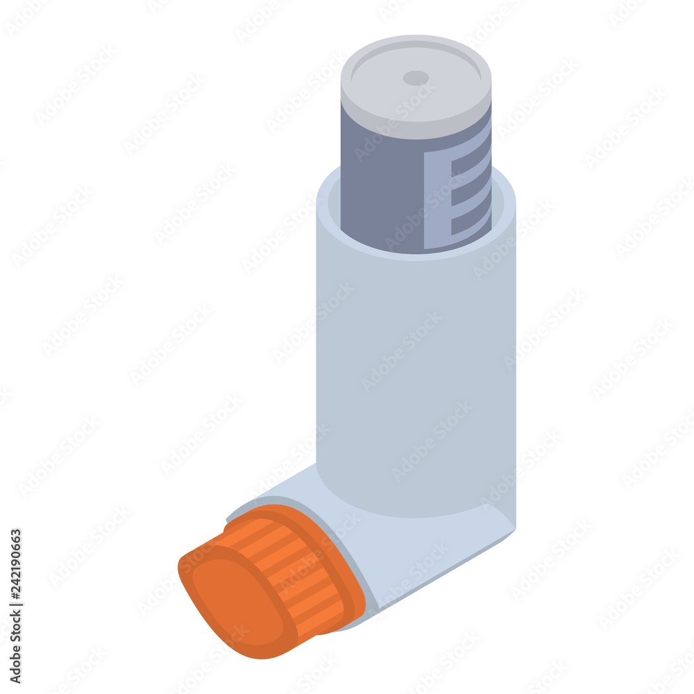 Aufkleber inhaler icon. isometric of inhaler vector icon for web design isolated on white background