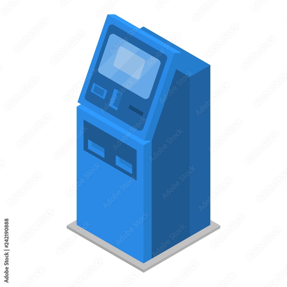 Aufkleber payment machine icon. isometric of payment machine vector icon for web design isolated on white back