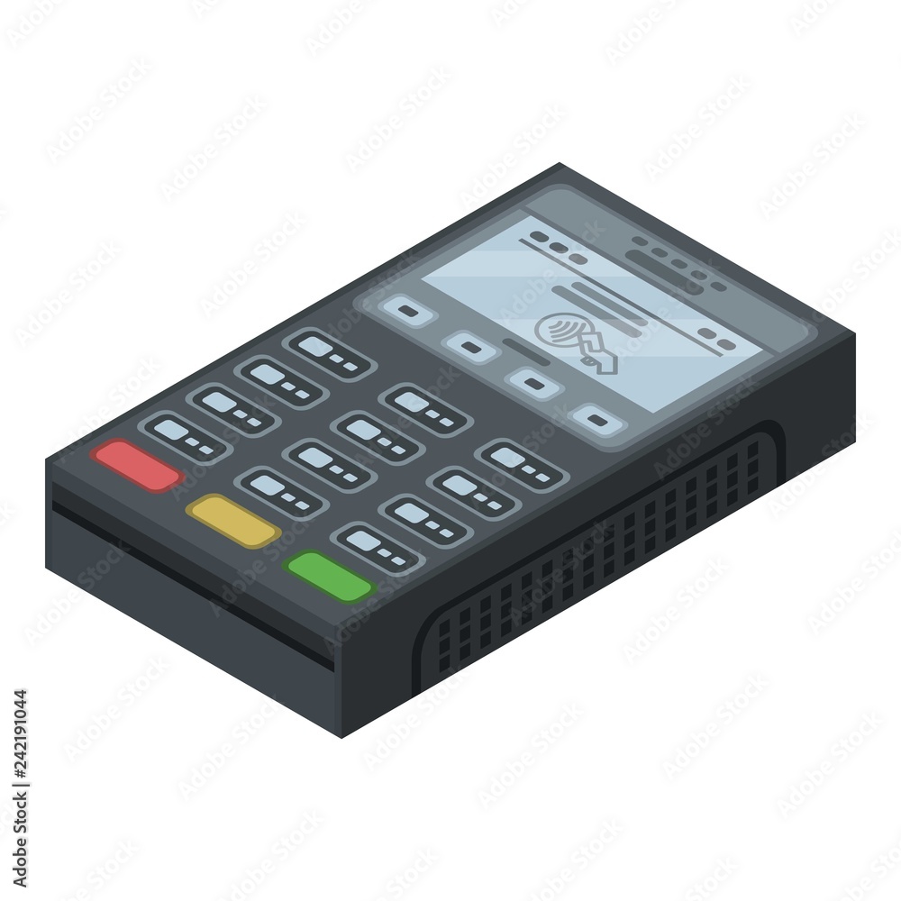 Aufkleber nfc payment terminal icon. isometric of nfc payment terminal vector icon for web design isolated on 