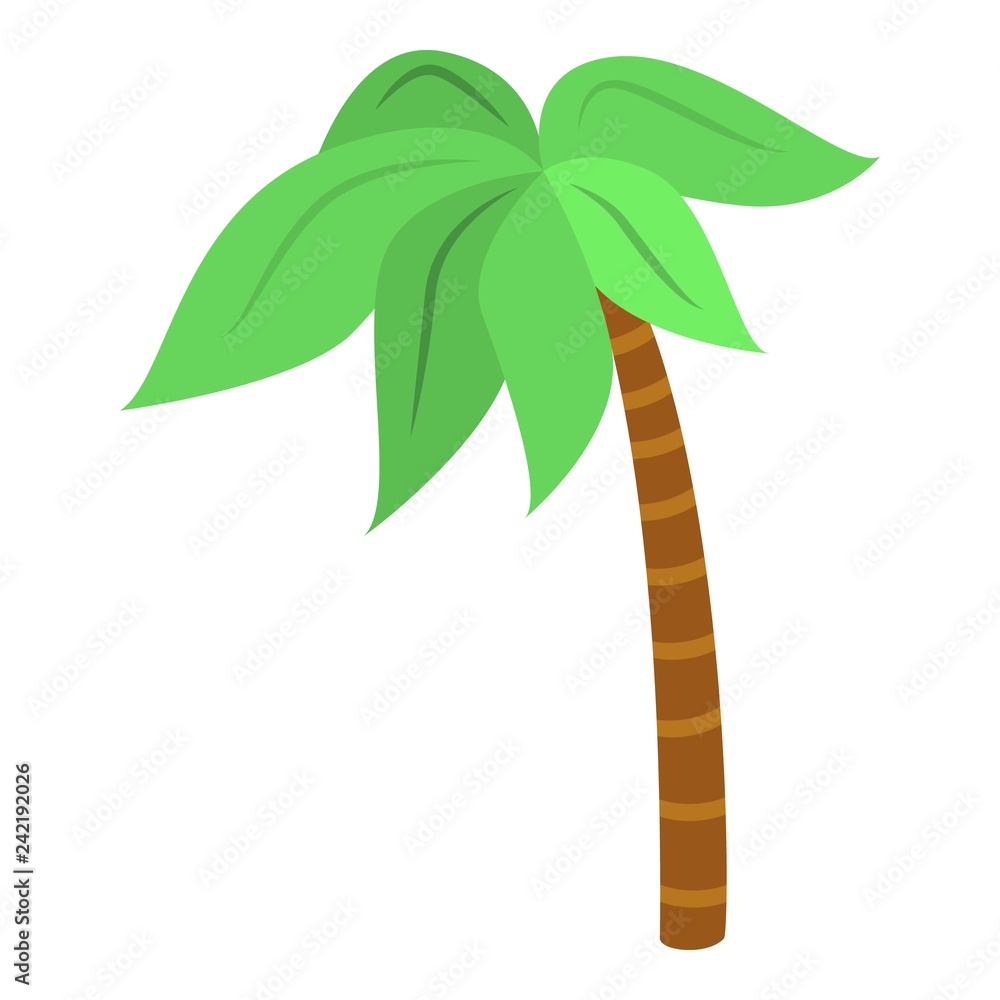 Poster palm tree icon. isometric of palm tree vector icon for web design isolated on white background