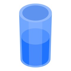 Water glass icon. Isometric of water glass vector icon for web design isolated on white background