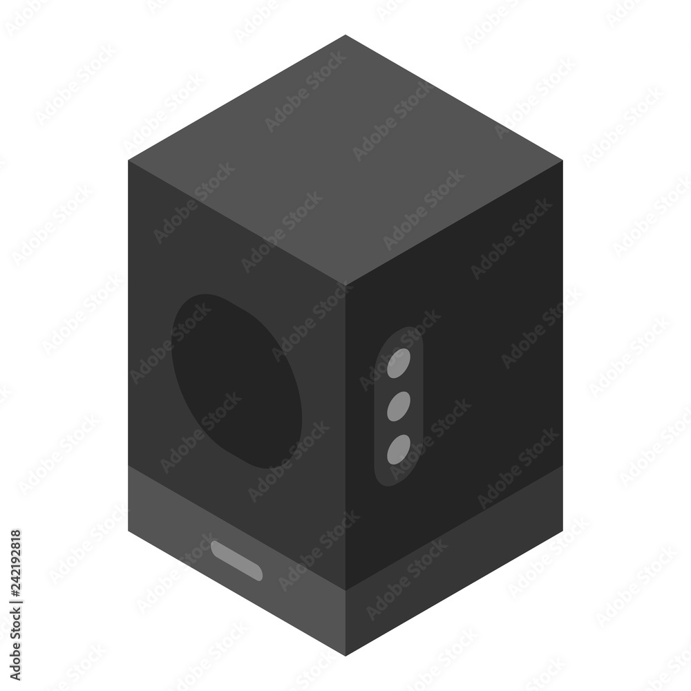 Poster sound speaker icon. isometric of sound speaker vector icon for web design isolated on white backgrou