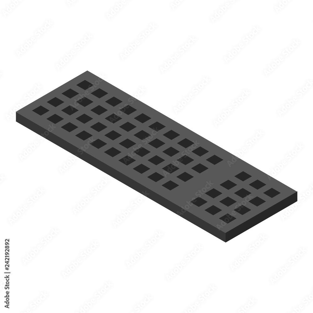 Poster computer keyboard icon. isometric of computer keyboard vector icon for web design isolated on white 