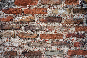 Ancient brick wall texture.