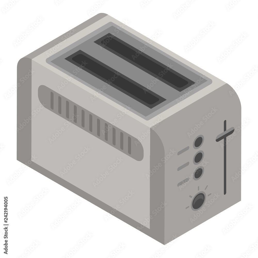 Poster toaster icon. isometric of toaster vector icon for web design isolated on white background