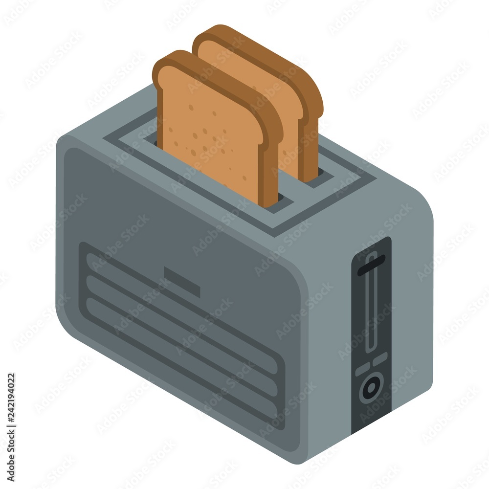 Poster toaster device icon. isometric of toaster device vector icon for web design isolated on white backgr