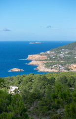 Fototapeta premium Views from the viewpoint of Es Vedra in Ibiza