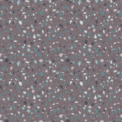 Rustic Terrazzo Seamless Pattern - Abstract Terrazzo design in rustic neutral colors