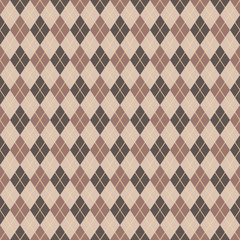 Retro Argyle Seamless Pattern - Argyle seamless pattern in retro colors of brown and cream for Father's Day