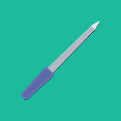 Flat icon of nail file or emery board.