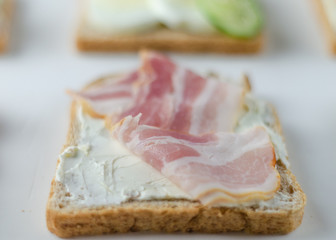 Sandwiches on white background