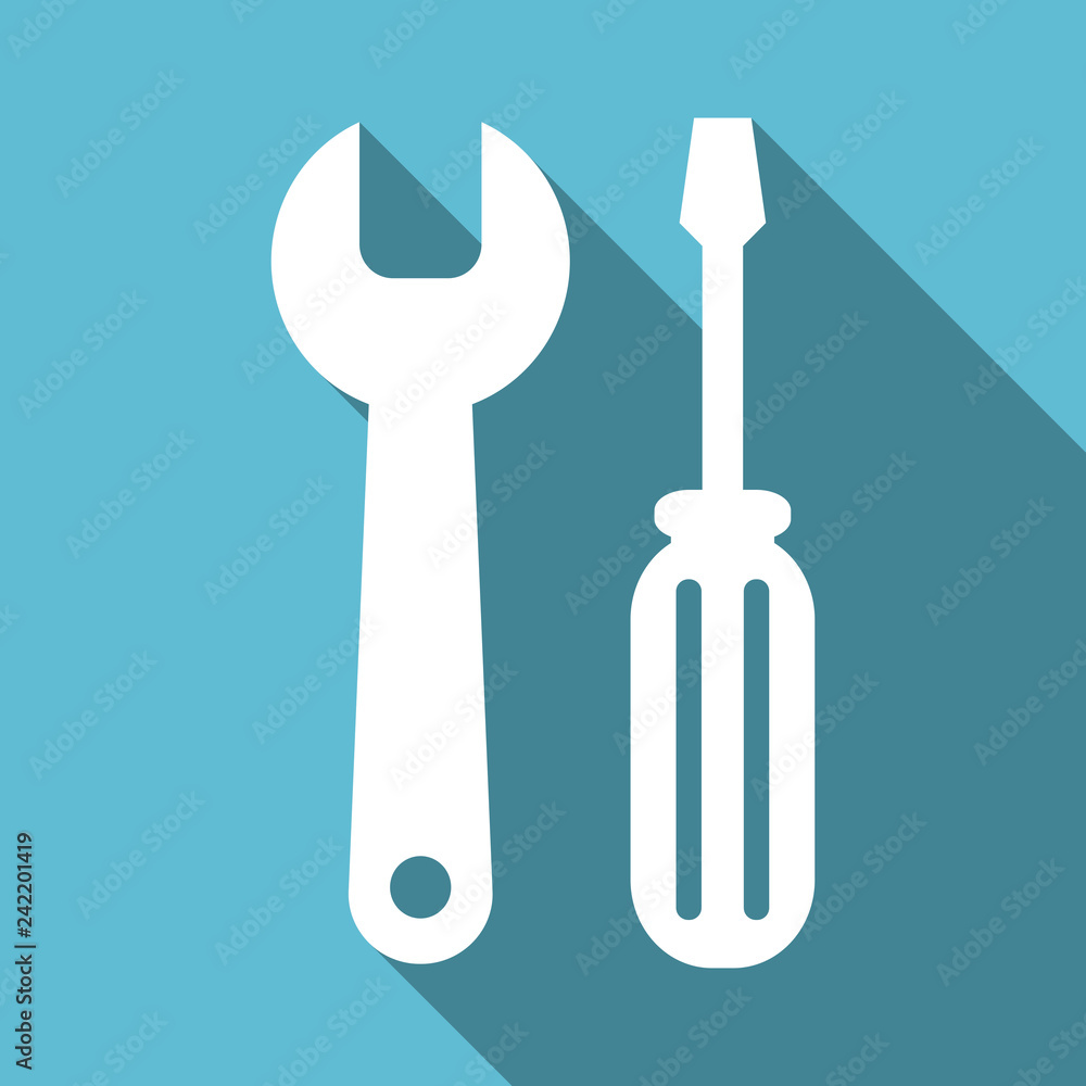 Poster Tools vector icon. Flat design service sign.