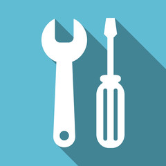 Fototapeta premium Tools vector icon. Flat design service sign.