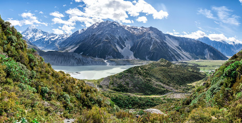 Sealy Tarns Track view, Aoraki, Mount Cook, New Zealand, NZ