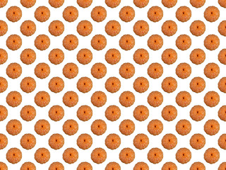 Pattern of tangerine isolated on white background