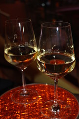 two glasses of wine