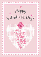Happy Valentines Day. Postcard