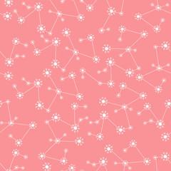 Winter seamless pattern with  snowflakes.
