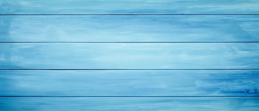 Blue wood planks background
