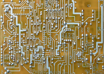 closeup photo of computer circuit board background texture abstract