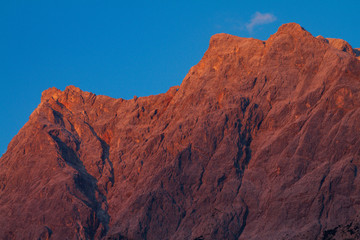 Mountains in the sunset